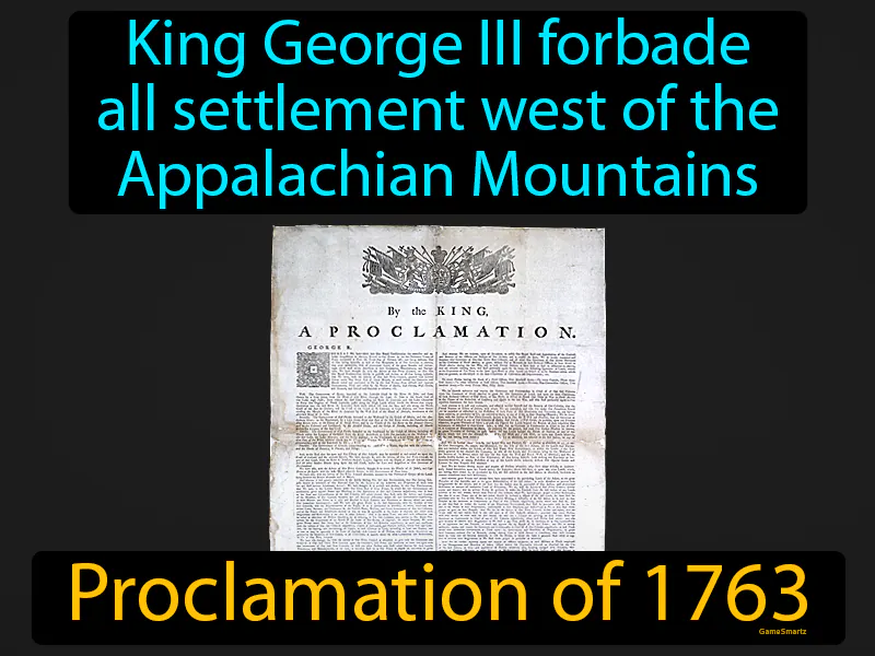 Proclamation of 1763 Definition