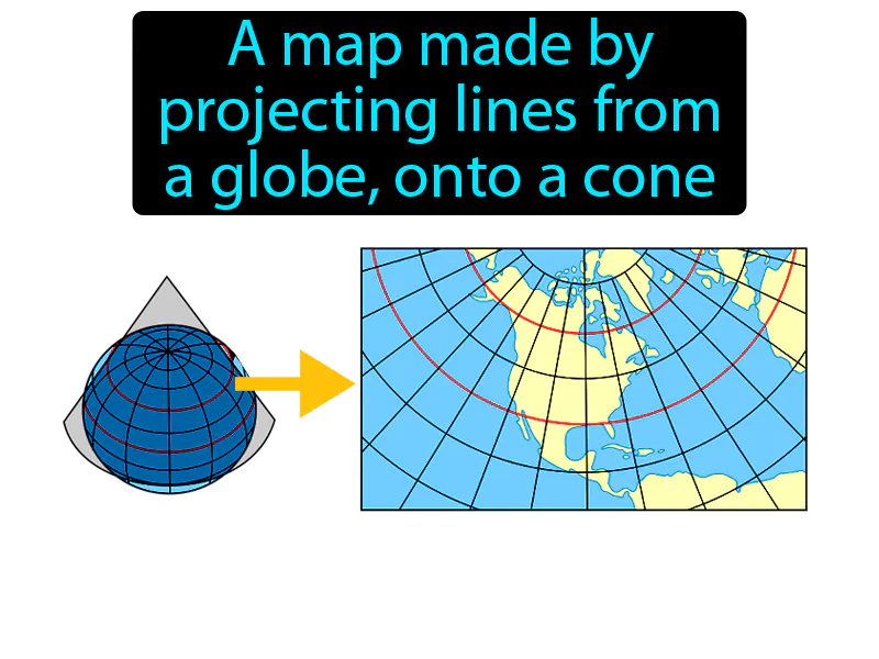 Conic projection Definition