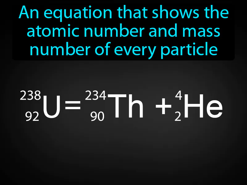 Nuclear equation Definition