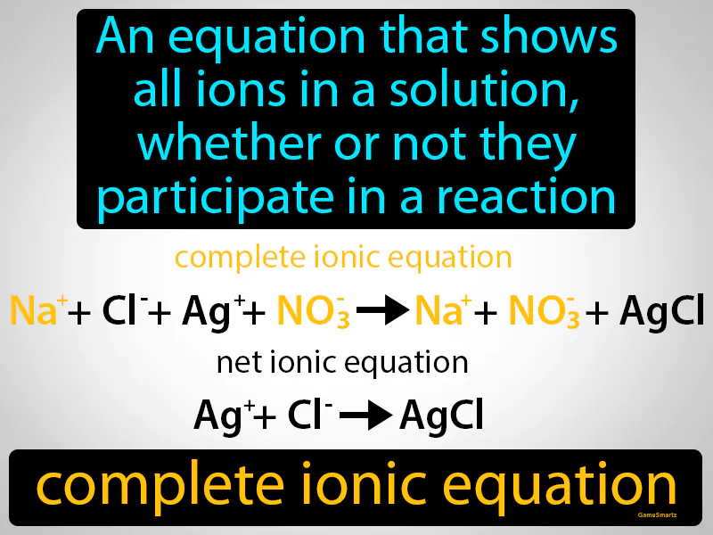Complete ionic equation Definition