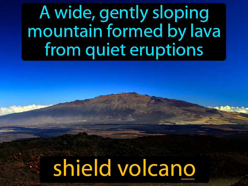 Shield volcano Definition