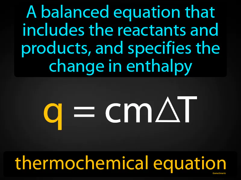 Thermochemical equation Definition
